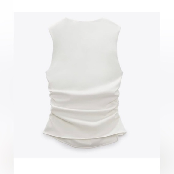 ZARA Asymmetrical Buckled Top Size M NWOT - Picture 2 of 7